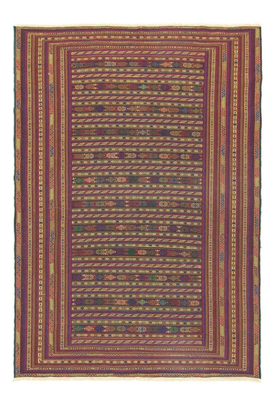 Kelim Afghan Teppich 195x278cm - braun