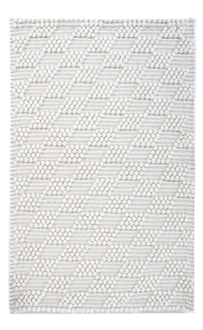 Wollteppich 60x94cm - hellgrau