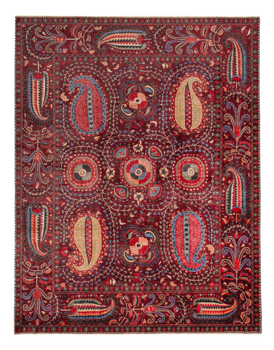 Designer Teppich 251x309cm - weinrot