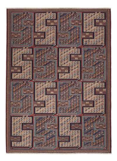 Kelim Afghan Teppich 159x215cm - dunkelbeige