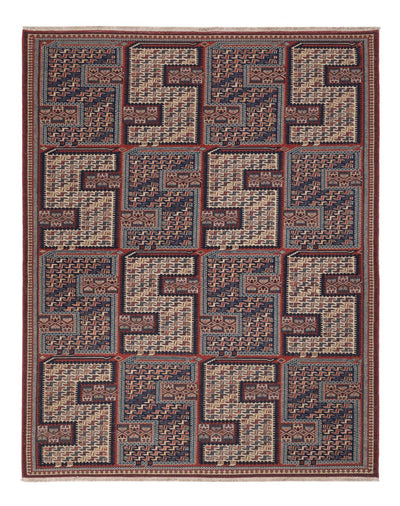 Kelim Afghan Teppich 165x208cm - dunkelbeige