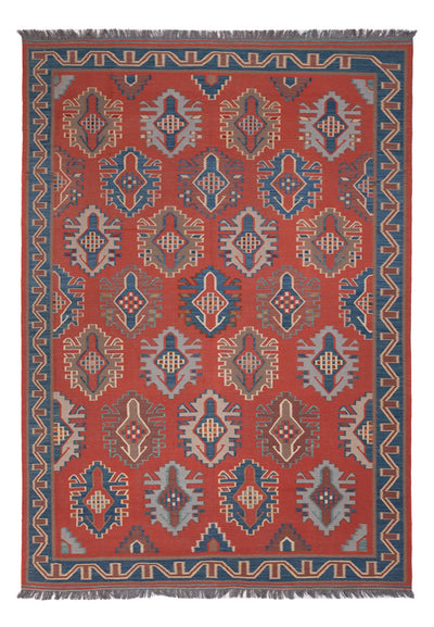 Kelim Afghan Teppich 177x253cm - rot