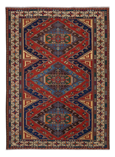 Kelim Afghan Teppich 203x281cm - rot