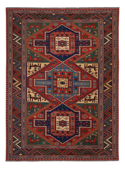 Kelim Afghan Teppich 205x276cm - rot