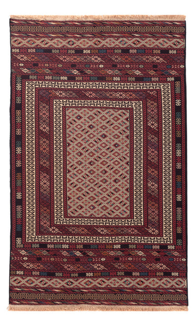 Kelim Afghan Teppich 130x204cm - mehrfarbig