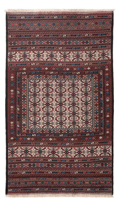 Kelim Afghan Teppich 118x207cm - mehrfarbig