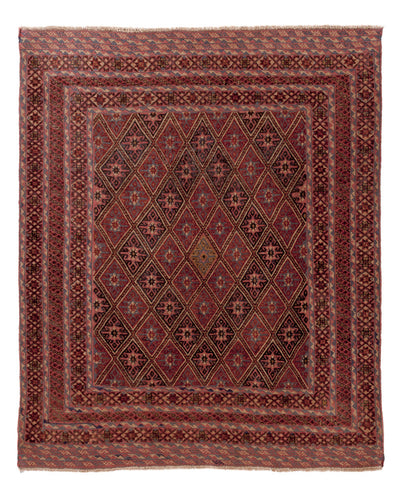 Kelim Afghan Teppich 156x193cm - mehrfarbig