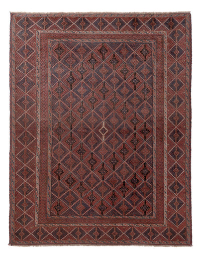Kelim Afghan Teppich 145x190cm - mehrfarbig