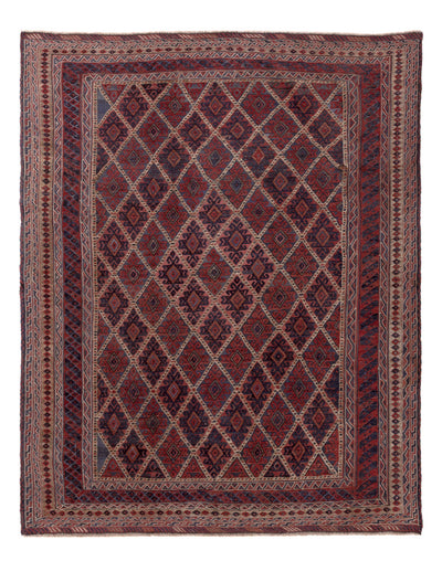 Kelim Afghan Teppich 150x194cm - mehrfarbig