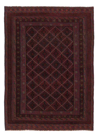 Kelim Afghan Teppich 148x200cm - dunkelbeige