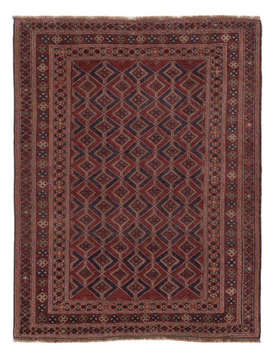 Kelim Afghan Teppich 150x198cm - dunkelbeige