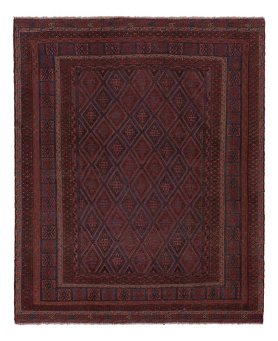 Kelim Afghan Teppich 170x202cm - dunkelbeige