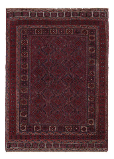 Kelim Afghan Teppich 143x190cm - dunkelbeige