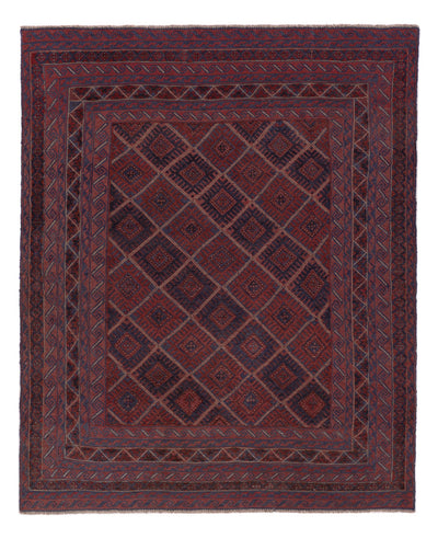 Kelim Afghan Teppich 150x188cm - dunkelbeige