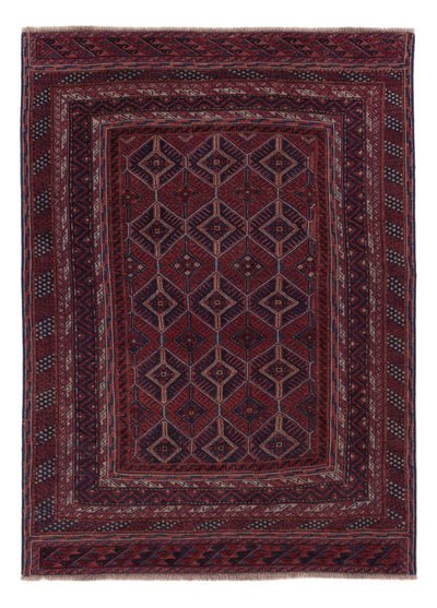 Kelim Afghan Teppich 144x194cm - dunkelbeige