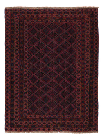 Kelim Afghan Teppich 162x210cm - dunkelbeige