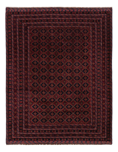 Kelim Afghan Teppich 156x196cm - dunkelrot