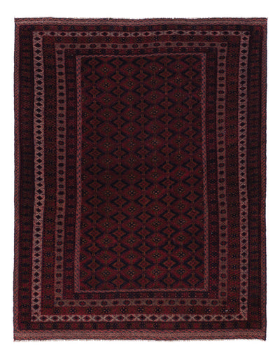 Kelim Afghan Teppich 160x198cm - dunkelrot