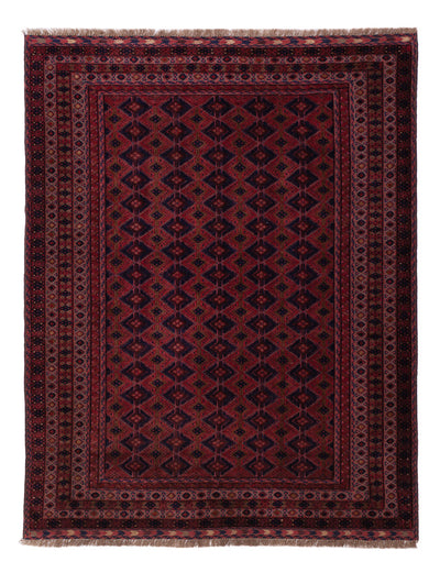 Kelim Afghan Teppich 153x198cm - dunkelrot