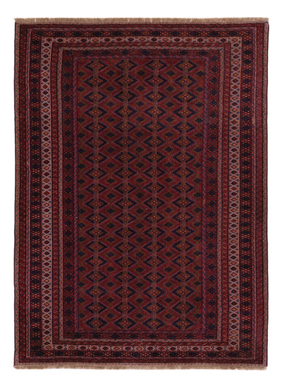 Kelim Afghan Teppich 150x204cm - dunkelrot