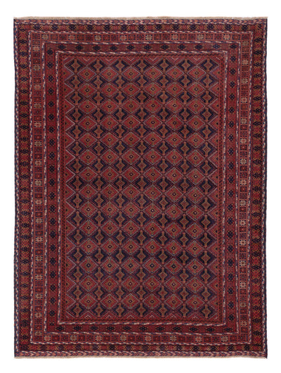 Kelim Afghan Teppich 152x203cm - dunkelrot