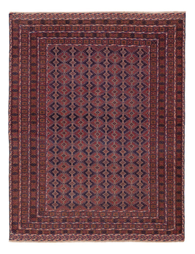 Kelim Afghan Teppich 147x195cm - dunkelrot
