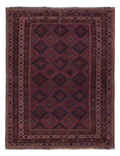 Kelim Afghan Teppich 156x198cm - dunkelrot