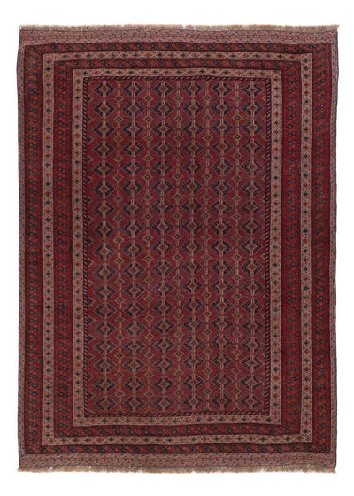 Kelim Afghan Teppich 145x205cm - dunkelrot
