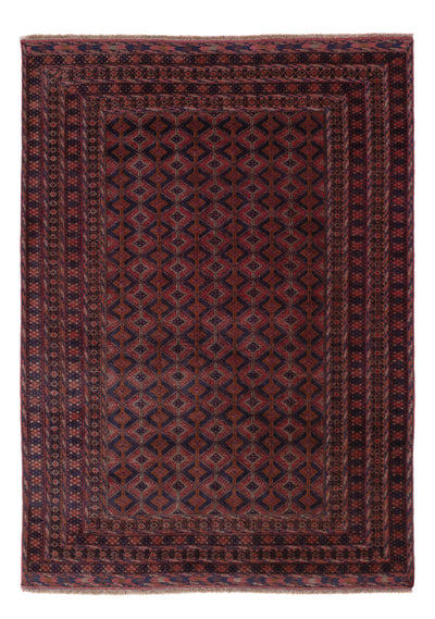 Kelim Afghan Teppich 145x208cm - dunkelrot