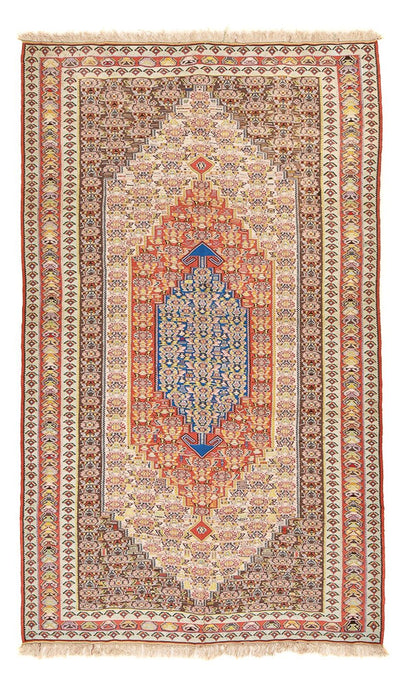 Kelim Seide Teppich 160x258cm - hellrot