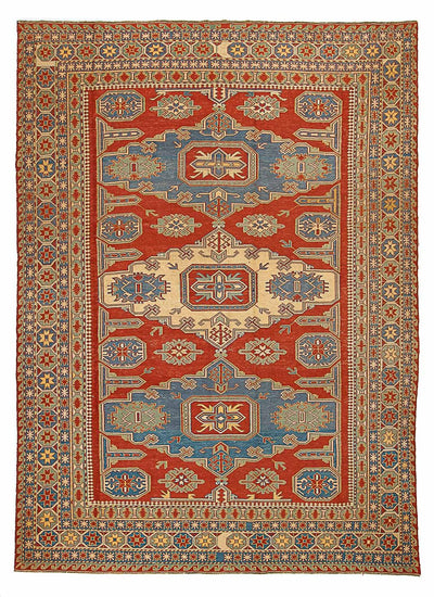 Kelim Seide Teppich 200x265cm - dunkelrot