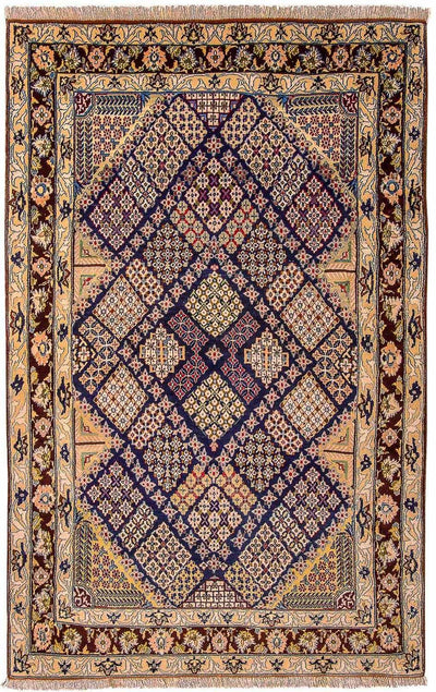 Isfahan Teppich 92x143cm - Perserteppich - blau