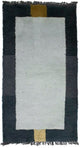 Nepal Teppich 70x140cm - Wollteppich - hellblau