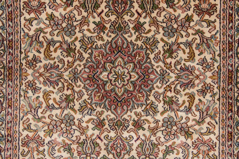 Kaschmir Seide Teppich 77x190cm - Orientteppich - beige