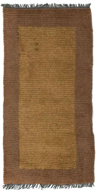 Nepal Teppich 70x140cm - Wollteppich - braun – product image