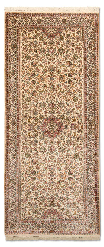 Kaschmir Seide Teppich 79x192cm - Orientteppich - beige
