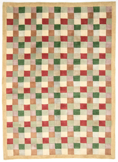 Nepal Teppich 163x229cm - Wollteppich - bunt