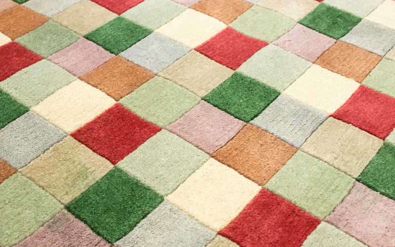 Nepal Teppich 163x229cm - Wollteppich - bunt