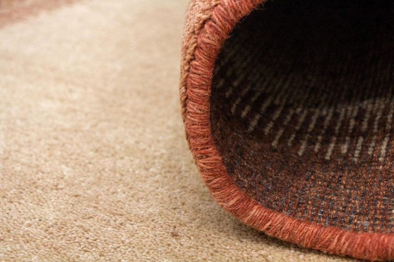Gabbeh Teppich Indus 105x167cm - Wollteppich - beige