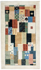 Loribaft Teppich Perser 95x165cm - Wollteppich - bunt