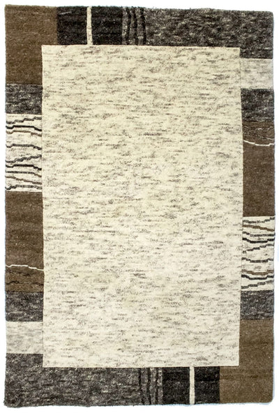 Nepal Teppich 118x179cm - Wollteppich - beige