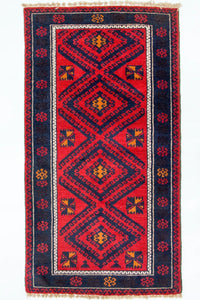Belutsch Teppich 67x135cm - Orientteppich - rot – product image