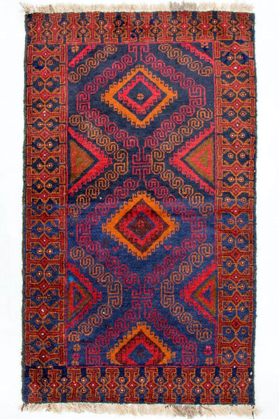 Belutsch Teppich 79x140cm - Orientteppich - blau