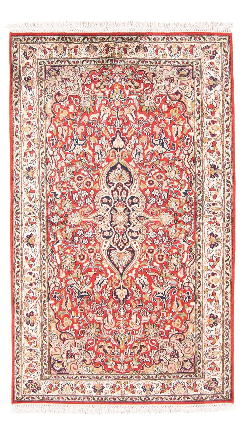 Kaschmir Seide Teppich 90x162cm - Orientteppich - rot