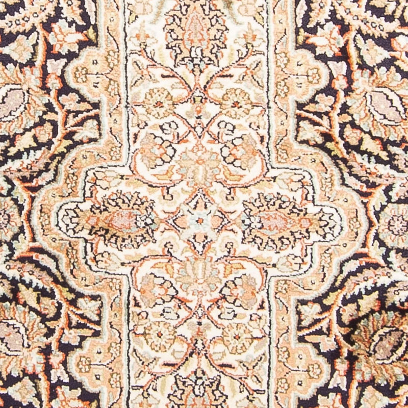 Kaschmir Seide Teppich 94x169cm - Orientteppich - dunkelblau