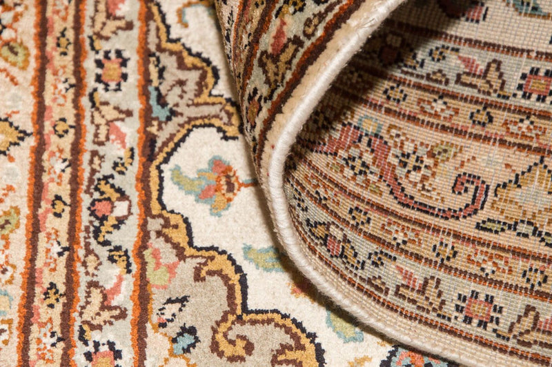 Kaschmir Seide Teppich 79x123cm - Orientteppich - beige