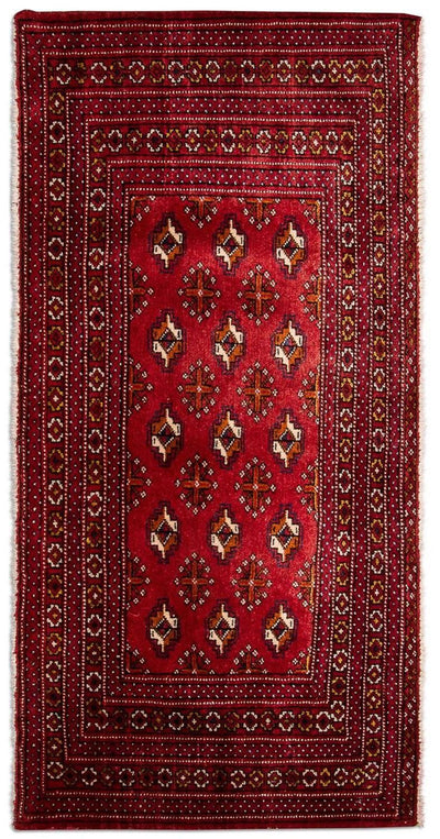 Turkaman Teppich 70x140cm - Orientteppich - rot