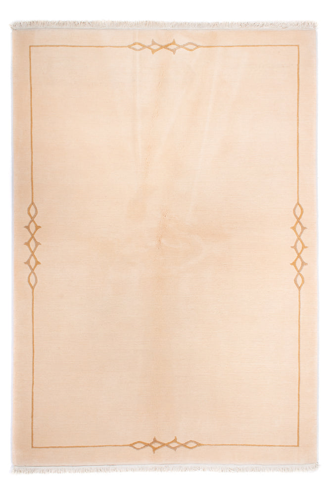Nepal Teppich 170x235cm - Wollteppich - beige