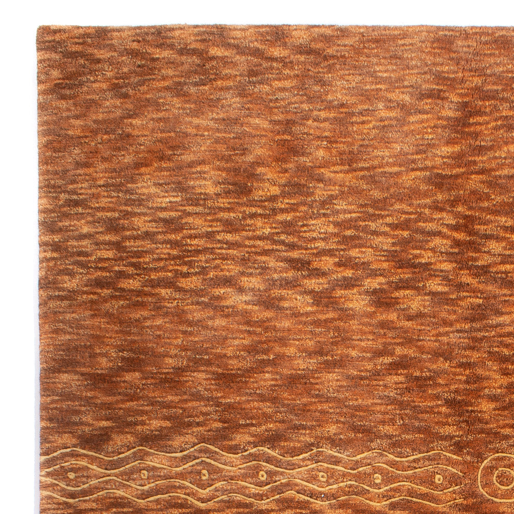 Nepal Teppich 170x239cm - Wollteppich - braun