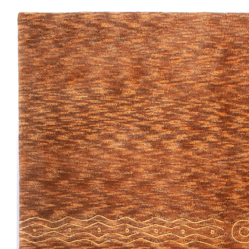 Nepal Teppich 170x239cm - Wollteppich - braun